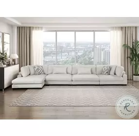 Tinley Beige 4 Piece Modular Sectional with RAF Chaise