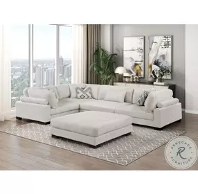 Tinley Beige 5 Piece Modular U Shape Sectional