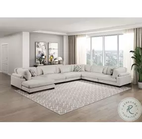 Tinley Beige 6 Piece Modular Sectional with RAF Chaise