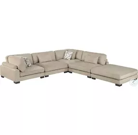 Tinley Brown 5 Piece Modular Sectional with Ottoman