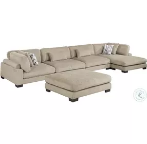 Tinley Brown 5 Piece Modular Sectional with RAF Chaise