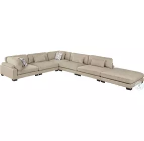 Tinley Brown 6 Piece L Shape Modular Sectional