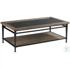 Austin Medium Brown And Dark Bronze Rectangular Occasional Table Set