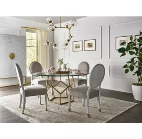 Harmony Diamond Pearl Upholstered Side Chair Set of 2