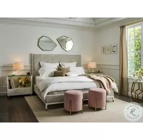 Love Joy Bliss Peony White Lacquer Nightstand