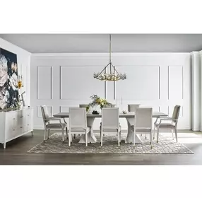 Harmony Pewter Upholstered Side Chair Set of 2
