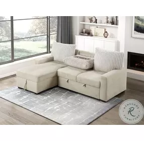 Gallatin Beige And Light Gray 2 Piece LAF Sectional