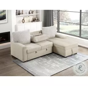 Gallatin Beige And Light Gray 2 Piece RAF Sectional