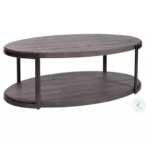 Contemporary Vision Gauntlet Gray Oval Occasional Table Set