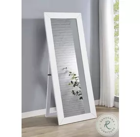 Cadence White High Gloss Full Length Standing Mirror