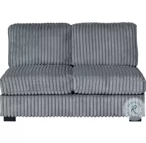 Warwick Gray Armless Loveseat