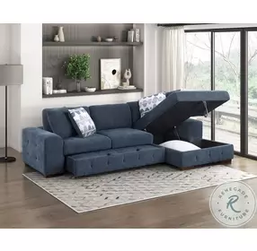 Raife Blue 2 Piece RAF Sectional