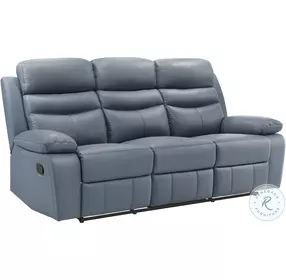 Hancock Blue Double Reclining Living Room Set
