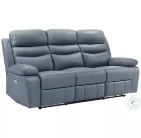 Hancock Blue Double Power Reclining Living Room Set