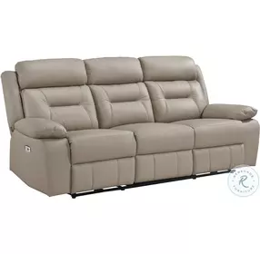 Laconia Latte Double Power Reclining Living Room Set