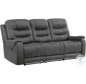 Oberon Dark Gray Double Reclining Living Room Set