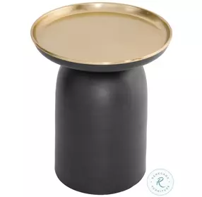 Leta Burnished Brass And Black Scatter Table