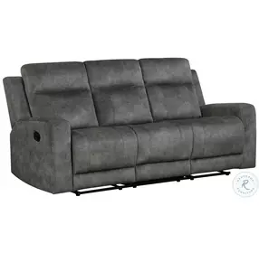 Yates Brownish Gray Double Reclining Living Room Set