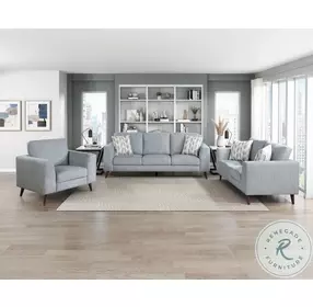 Broadway Blue Gray Loveseat