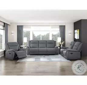 Dean Gray Double Reclining Sofa