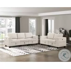 Walterboro Beige Loveseat with Storage