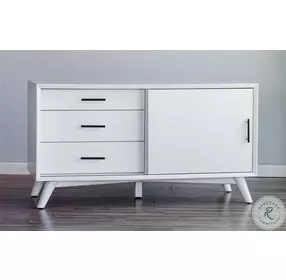 Flynn White Small TV Stand