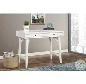 Flynn White 2 Drawer Mini Desk