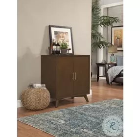 Flynn Walnut Small Bar Cabinet