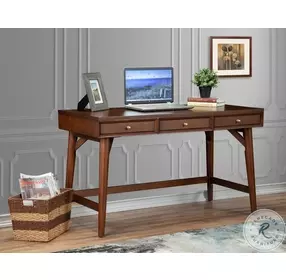 Flynn Walnut 3 Drawer Large Desk