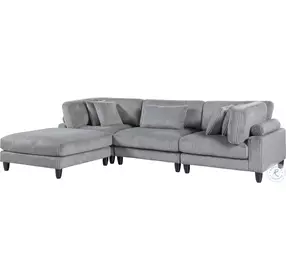 Robstown Gray 4 Piece Modular LAF Sectional