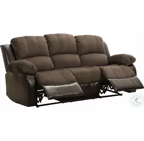 Cranley Dark Brown Double Reclining Living Room Set