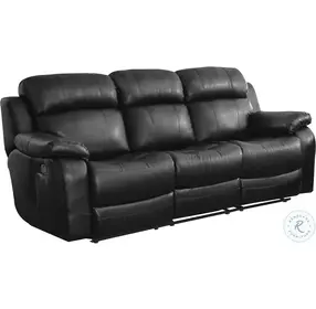 Marille Black Double Reclining Living Room Set with Center Drop-Down Cup Holders