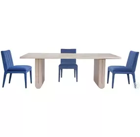 Brianne Navy Blue Velvet Dining Chair Set Of 2