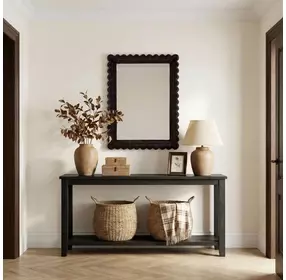 Flora Chocolate Rectangular Wall Mirror