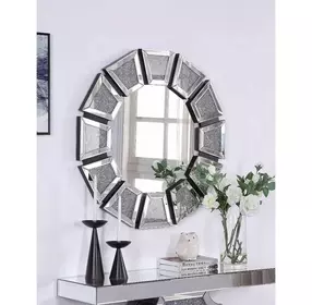 Noralie Silver Round Wall Mirror