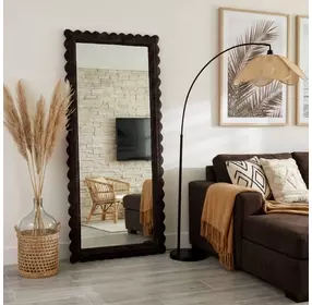 Flora Chocolate Rectangular Floor Mirror