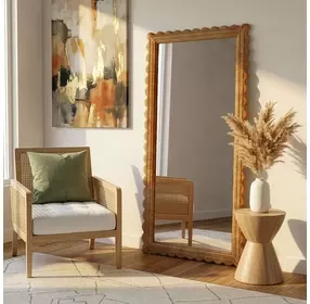 Flora Honey Rectangular Floor Mirror