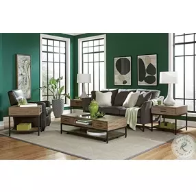 Jefferson Natural Waxed Beige And Dark Bronze Sofa Table