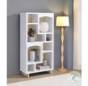 Dalton White 6 Shelf 65" Bookcase