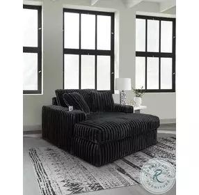 Midnight Madness Onyx Black Oversized Chaise