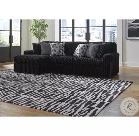 Midnight Madness Onyx Black 2 Piece Sectional Sofa with LAF Chaise