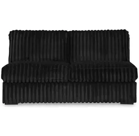 Midnight Madness Onyx Black Armless Loveseat