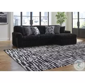 Midnight Madness Onyx Black 2 Piece Sectional Sofa with RAF Chaise