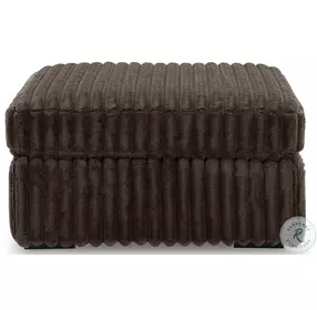 Midnight Madness Chocolate Brown Oversized Accent Ottoman