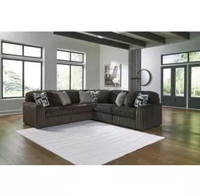 Midnight Madness Chocolate 5 Piece Modular Sectional