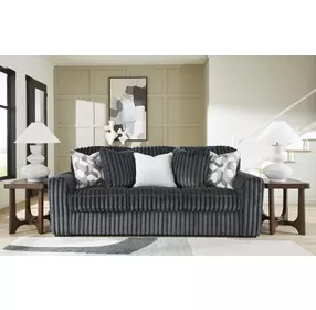 Midnight Madness Gunmetal 98" Sofa