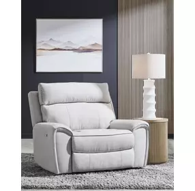 Grafton Pike Pearl and Ash Zero Gravity Power Recliner with USB Charging