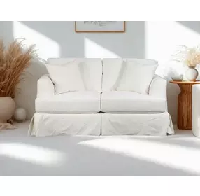 Sutton Snow White 67" Loveseat