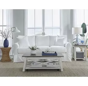 Sutton Snow White 91" Sofa