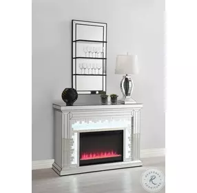 Gilmore Mirrored Rectangular Freestanding Mirror Fireplace